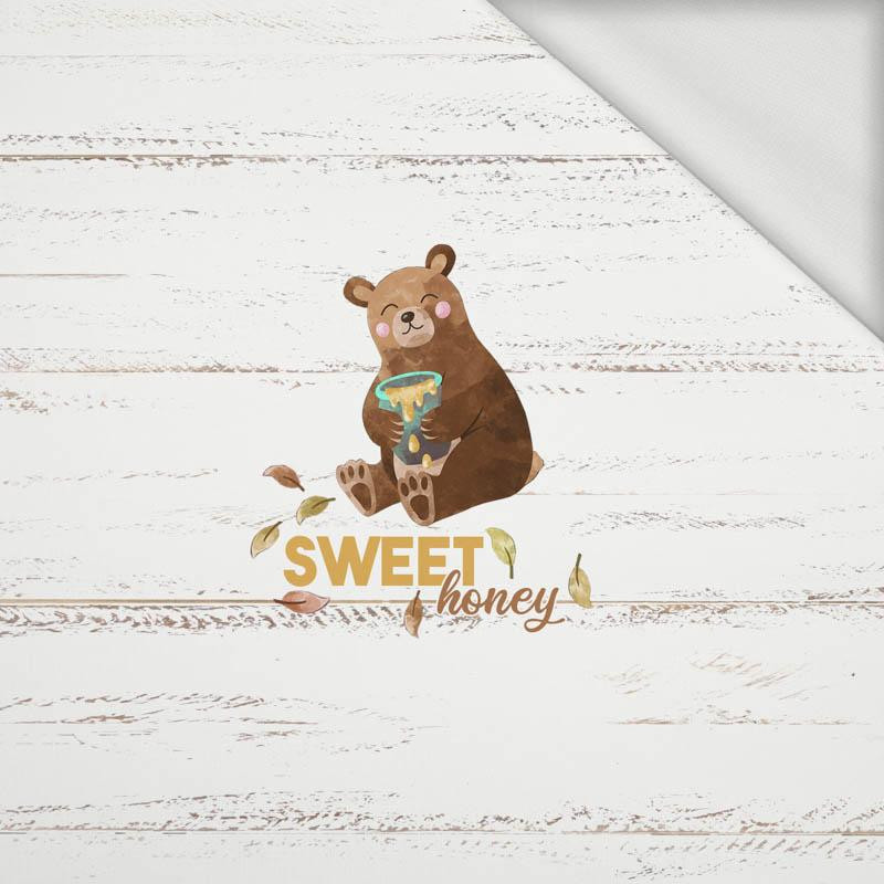 SWEET HONEY (MISIE I MOTYLKI) - panel 50cm x 60cm - dzianina pętelkowa