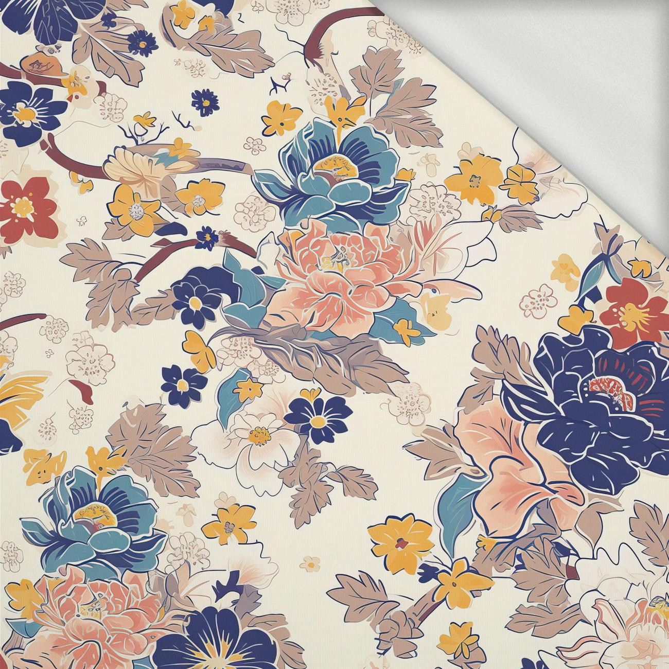 MIX FLOWERS - dresówka pętelkowa