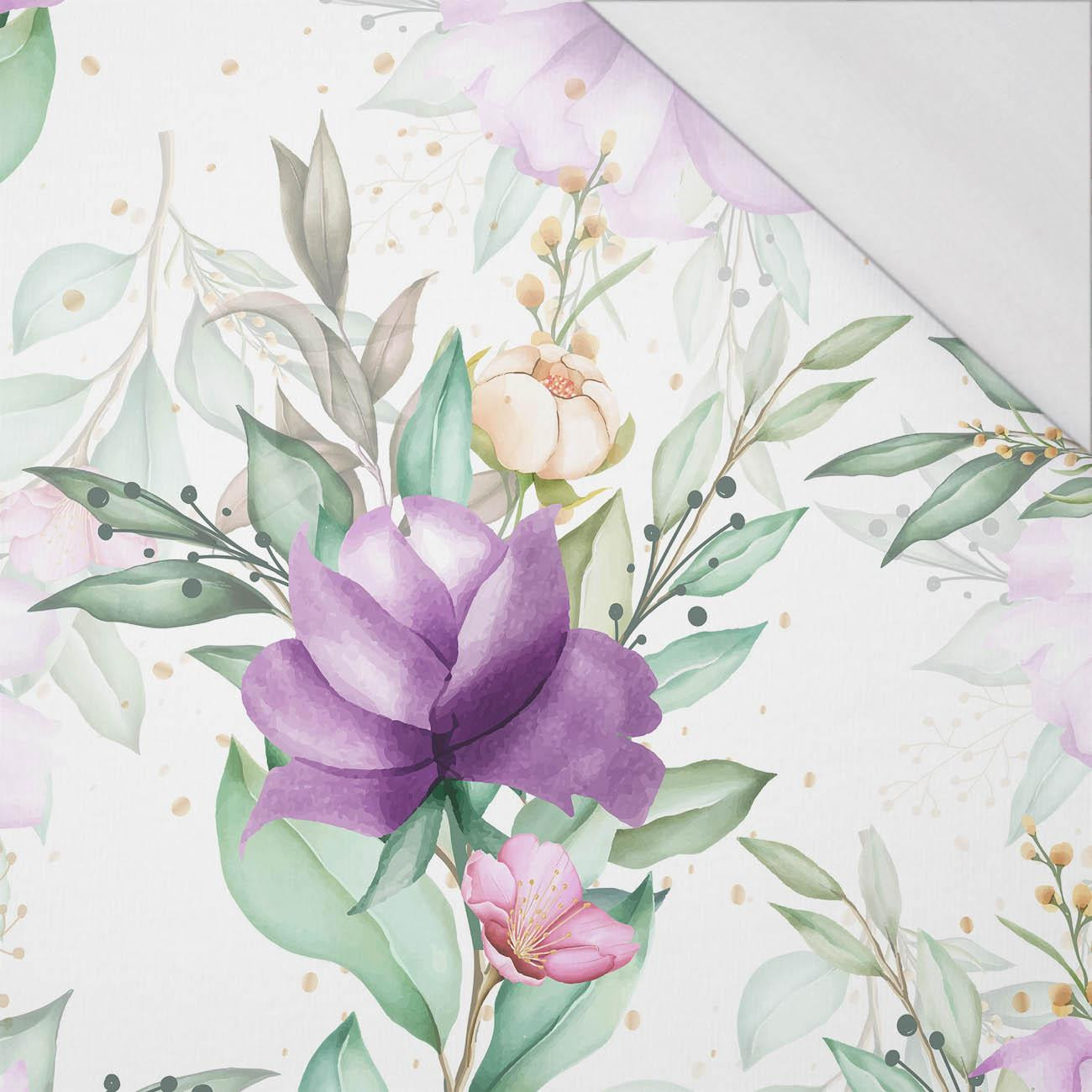 FIOLETOWE MAGNOLIE - single jersey z elastanem 