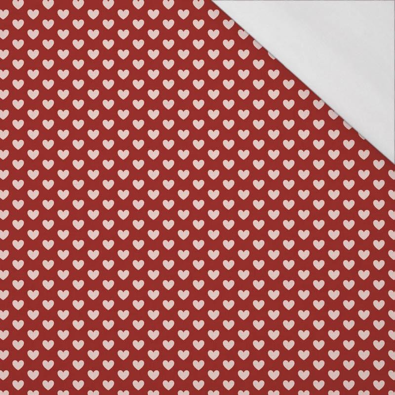 SERDUSZKA / czerwony (WALENTYNKOWE SERCA) - single jersey z elastanem 
