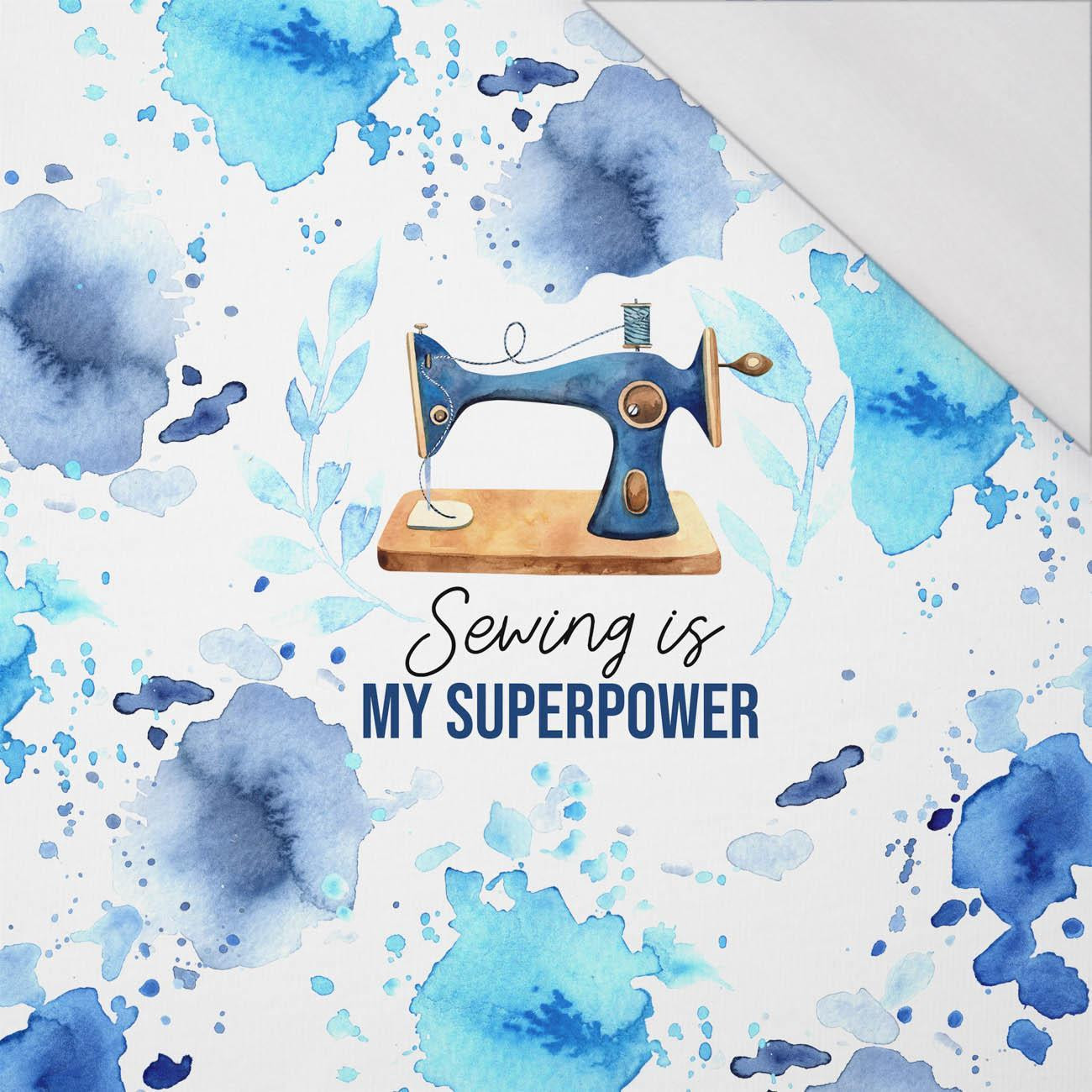 SEWING IS MY SUPERPOWER - PANEL (75cm x 80cm) SINGLE JERSEY ITY
