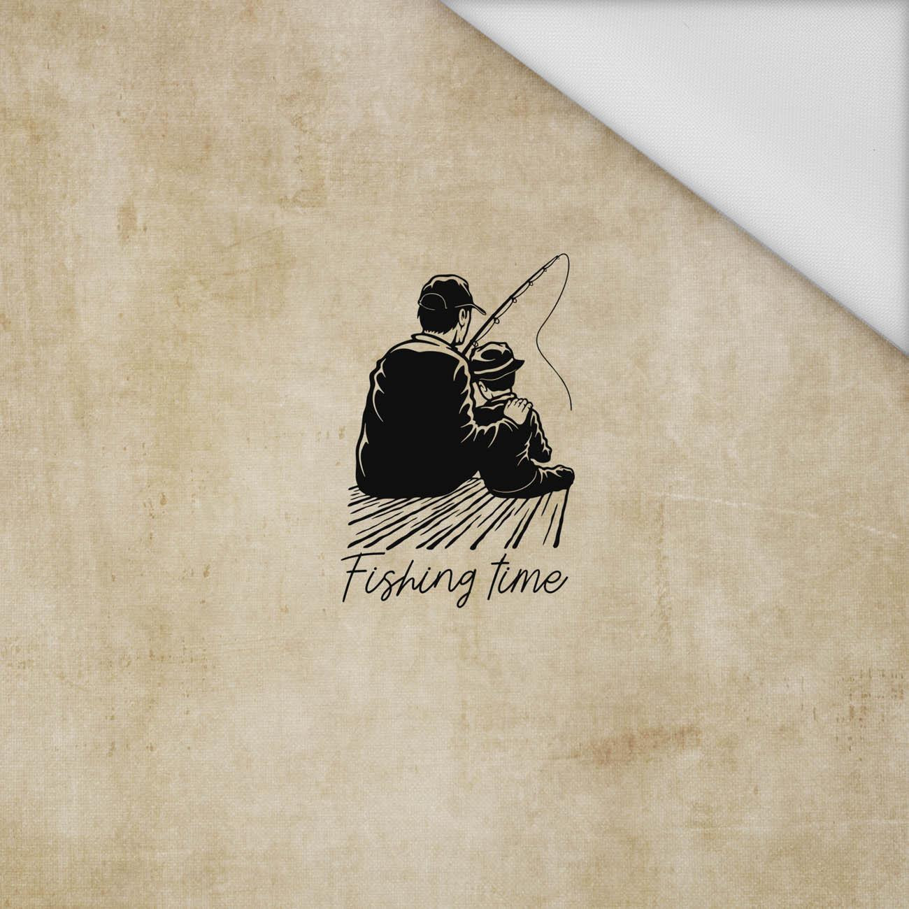 FISHING TIME WZ. 2 - PANEL (60cm x 50cm) tkanina wodoodporna