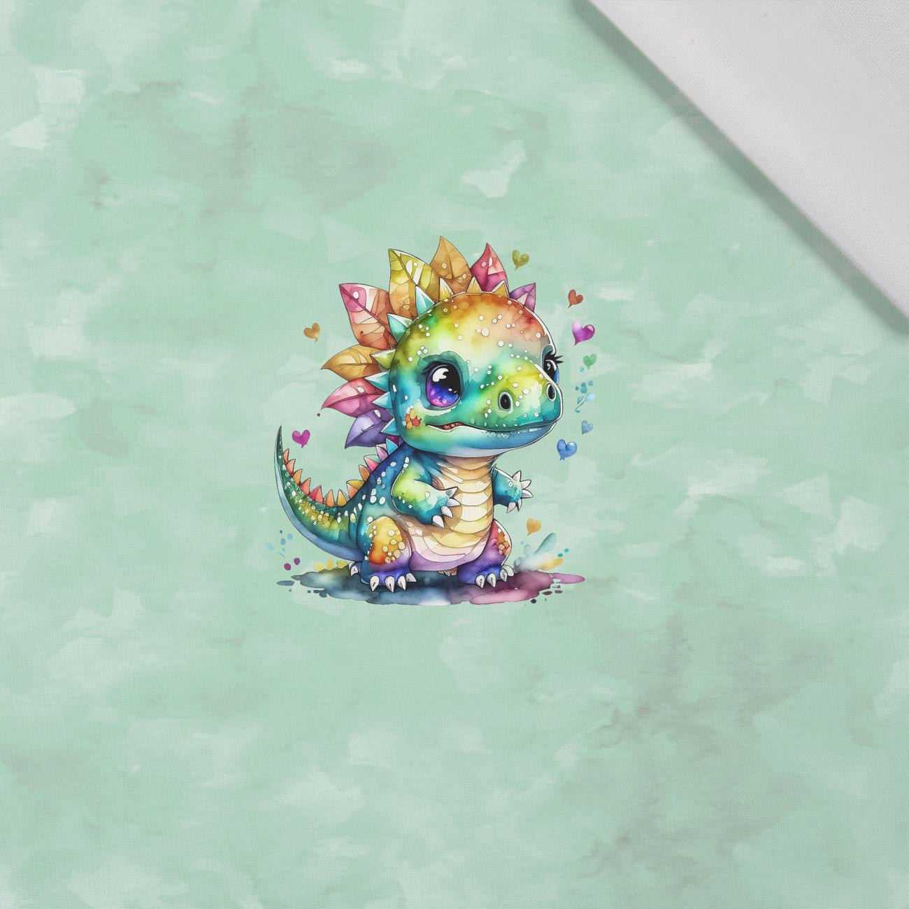 CUTE DINO WZ. 1 - PANEL (60cm x 50cm) tkanina bawełniana