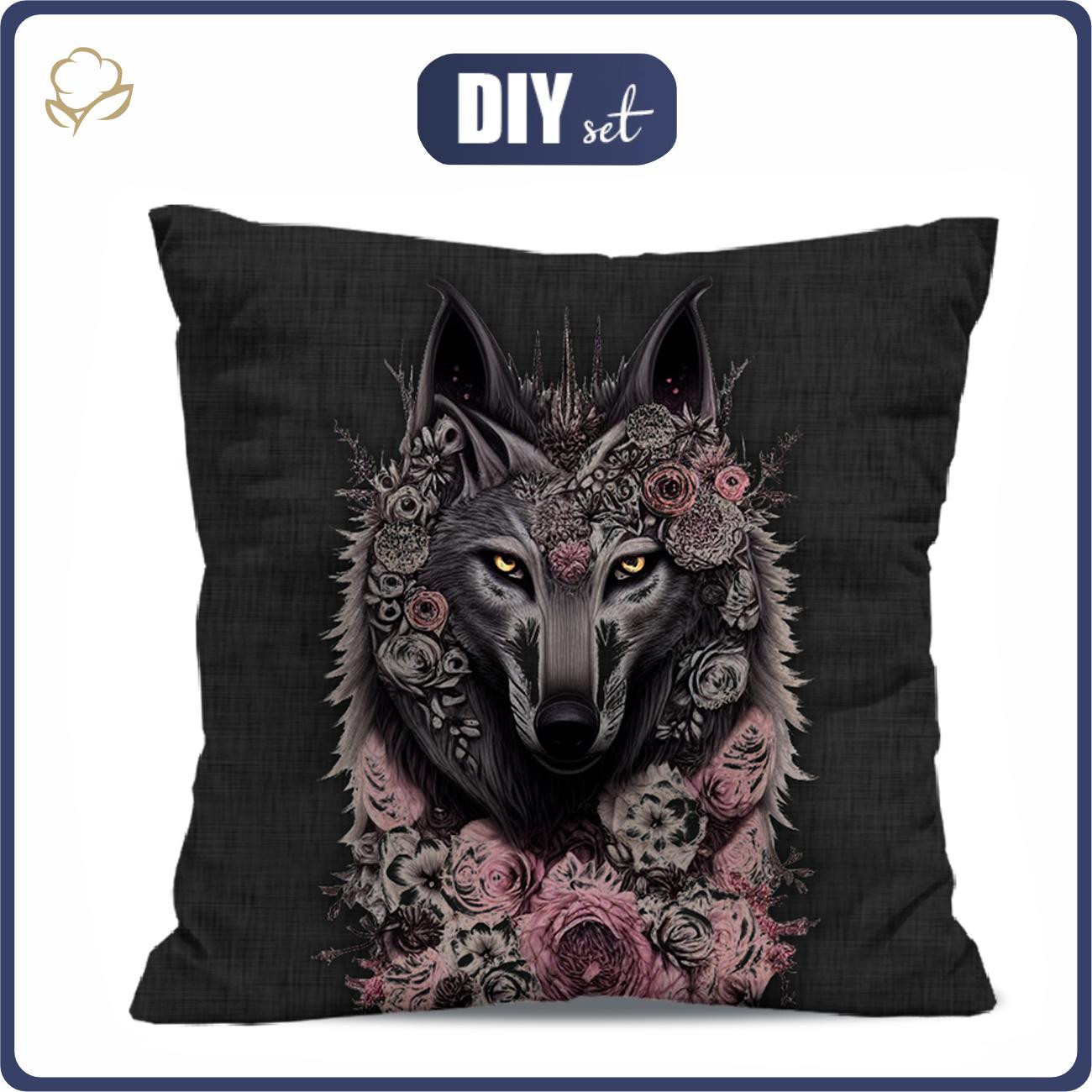 PODUSZKA 45X45 - FANTASY WOLF - zestaw do uszycia