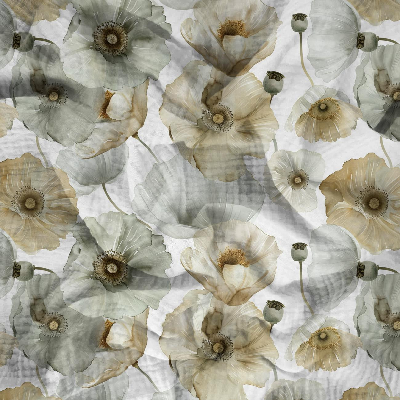 FLOWERS wz.18 - Muślin bawełniany