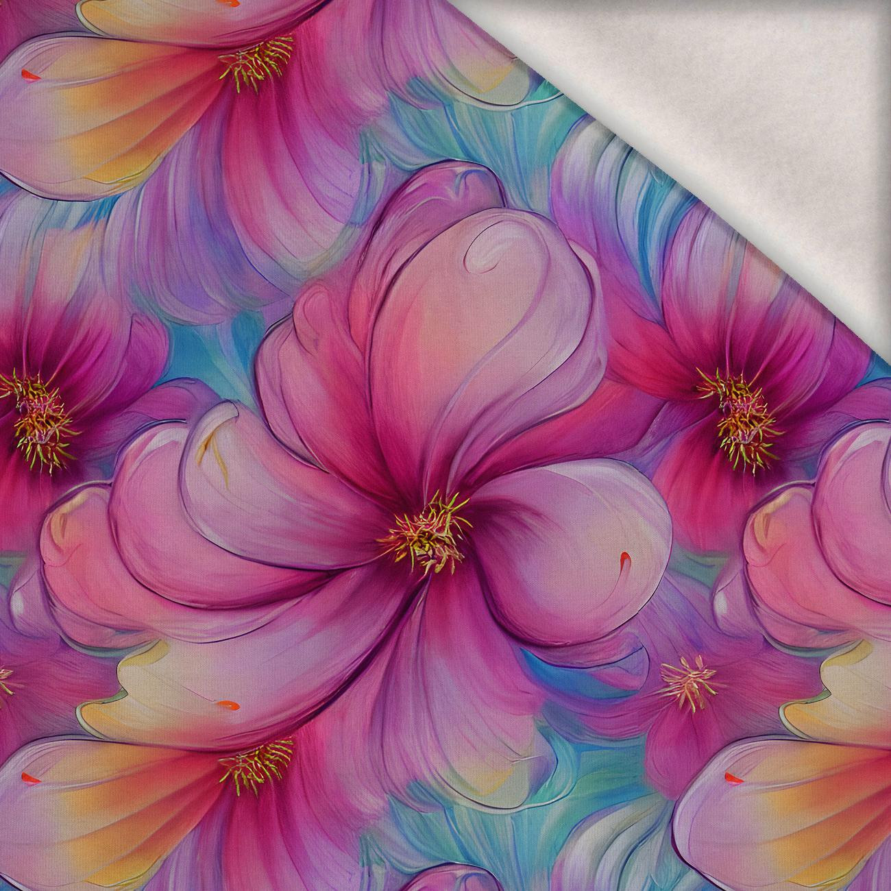 FLOWERS WZ.29 - dzianina drapana z elastanem ITY