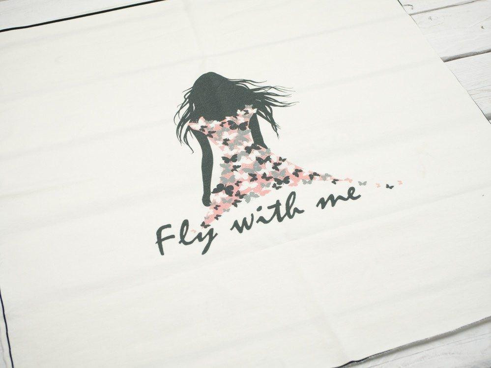 FLY WITH ME - panel dzianina pętelkowa 