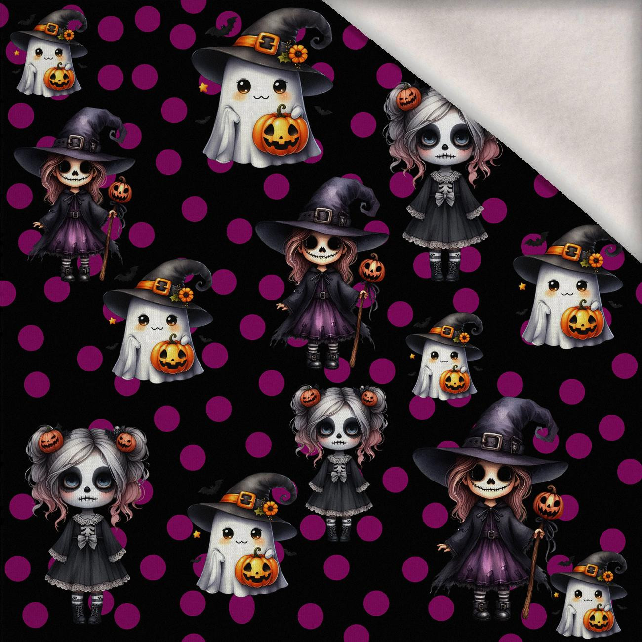 HALLOWEEN wz.17 - dzianina drapana z elastanem ITY