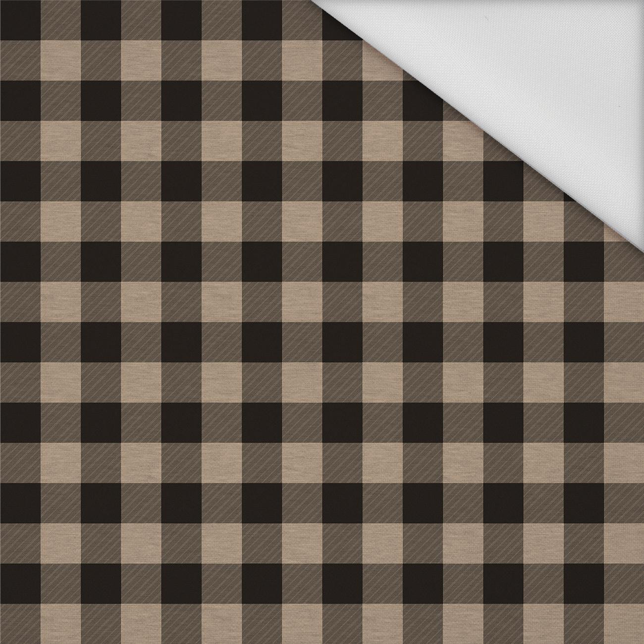 KRATA VICHY - MELANŻ BEŻOWY - tkanina wodoodporna