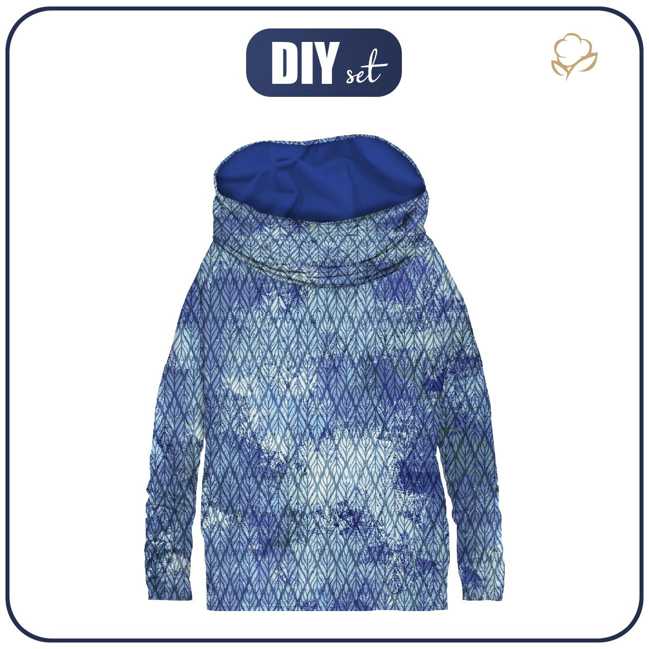 BLUZA DAMSKA (FURIA) NIETOPERZ Z KOMINEM - ZIMOWY WARKOCZ (WINTER IS COMING) - zestaw do uszycia