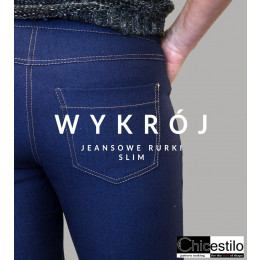 Wykrój - spodnie jeans damskie