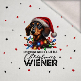 CHRISTMAS DOG wz. 4 - panel (60cm x 50cm) dzianina drapana z elastanem ITY