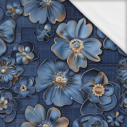 DENIM FLOWERS wz.1- single jersey z elastanem ITY