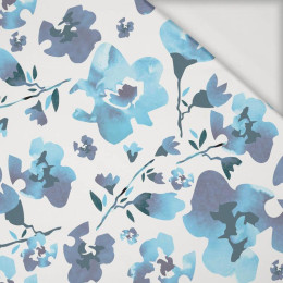 AKWARELOWE KWIATY wz. 1 (classic blue) - Jersey wiskozowy