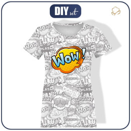 T-SHIRT DAMSKI - KOMIKS / wow - single jersey