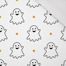 HALLOWEEN KONTUR DUSZKI / biały - single jersey z elastanem TE210