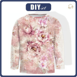 Longsleeve - WATERCOLOR FLOWERS wz. 6 - zestaw do uszycia