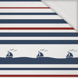 STATKI / paski (marine) - panel jersey wiskozowy 