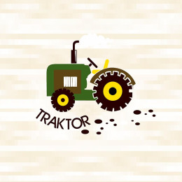 TRAKTOR ZIELONY - panel (60cm x 50cm)