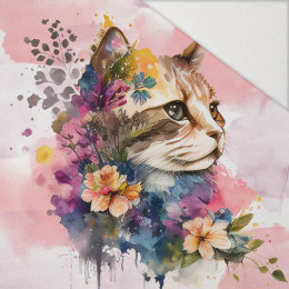 WATERCOLOR CAT WZ. 1 - PANEL (60cm x 50cm) Hydrofobowa dzianina drapana 