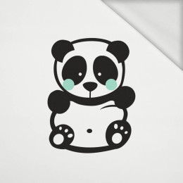 PANDA / MIĘTA ROZMIAR "S" 30x45 cm - biała (Przód) - panel dzianina pętelkowa 