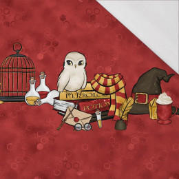 SOWA wz. 2 (MAGICZNA SZKOŁA) - PANEL PANORAMICZNY SINGLE JERSEY (50cm x 155cm)