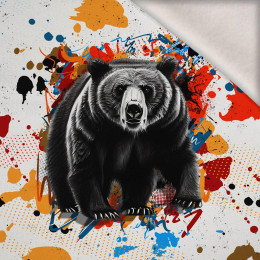 BEAR / SPECKS - PANEL (75cm x 80cm) dzianina drapana z elastanem ITY