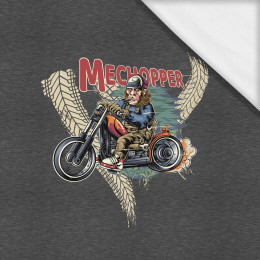 MECHOPPER / czarny - PANEL (75cm x 80cm) SINGLE JERSEY ITY