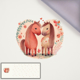 HORSES IN LOVE - panel panoramiczny softshell (60cm x 155cm)