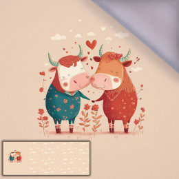 COWS IN LOVE - panel panoramiczny softshell (60cm x 155cm)