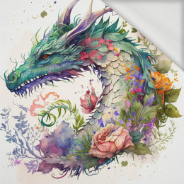 WATERCOLOR DRAGON - panel (60cm x 50cm) dzianina pętelkowa