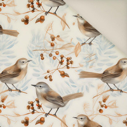 PASTEL BIRDS WZ. 1- Welur tapicerski