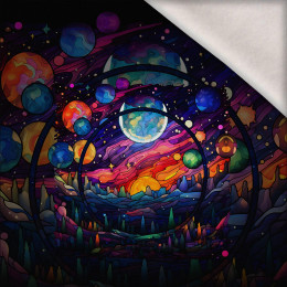 NEON GALAXY WZ.14 - panel (60cm x 50cm) dzianina drapana z elastanem ITY