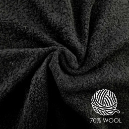 Wełna BERGEN - dzianina swetrowa/ CZARNY