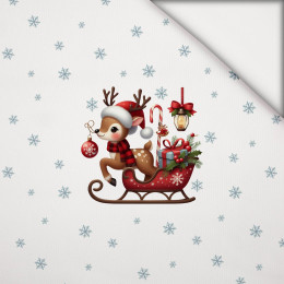 WINTER ANIMALS wz.18 - PANEL (60cm x 50cm) lekka dzianina drapana