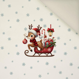 WINTER ANIMALS wz.18 - panel (60cm x 50cm) - Welur tapicerski