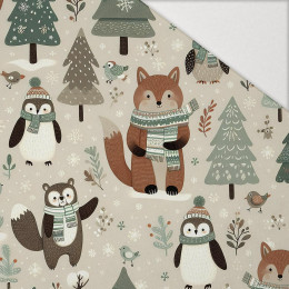 WINTER ANIMALS WZ.5 - Hydrofobowa dzianina drapana 