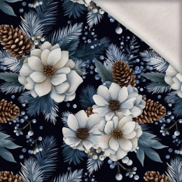 WINTER FLOWERS WZ.6 - dzianina drapana z elastanem ITY