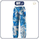 DZIECIĘCE SPODNIE Z SOFTSHELLU (YETI) - BLUE SPLATTER - zestaw do uszycia