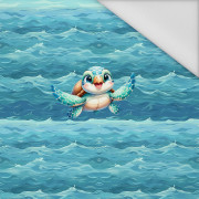 TURTLE (SEA ANIMALS WZ. 1) - PANEL (60cm x 50cm) tkanina wodoodporna