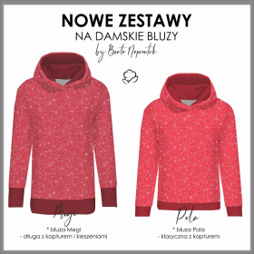 BLUZA DAMSKA (POLA) CLASSIC Z KAPTUREM - ROSA wz. 1 -  dzianina pętelkowa