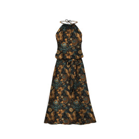 Butterfly & Flowers wz.12 - dzianina drapana z elastanem ITY