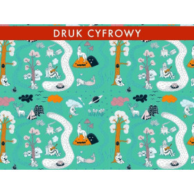 KOLOROWY LAS - Jersey wiskozowy WE210