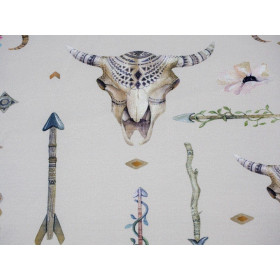 INDIAN / czaszki - Jersey wiskozowy WE210