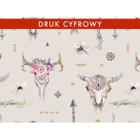 INDIAN / czaszki - Jersey wiskozowy WE210