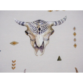 INDIAN / czaszki - Jersey wiskozowy WE210