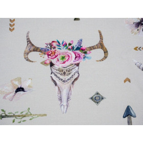 INDIAN / czaszki - Jersey wiskozowy WE210