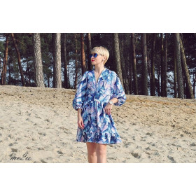AKWARELOWE LIŚCIE - dresówka pętelkowa SP250