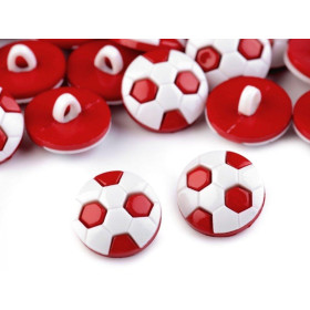 Guzik dziecięcy piłka czerwona