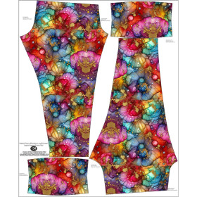 THERMO LEGGINSY DZIEWCZĘCE (DORA) - alcohol ink wz.17 RAINBOW - zestaw do uszycia